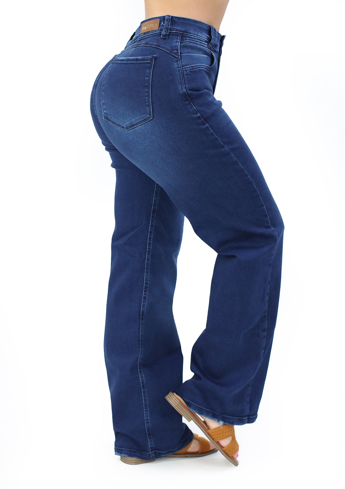 MRP-21616 Dark Denim Straight Fit Jean by Maripily Rivera