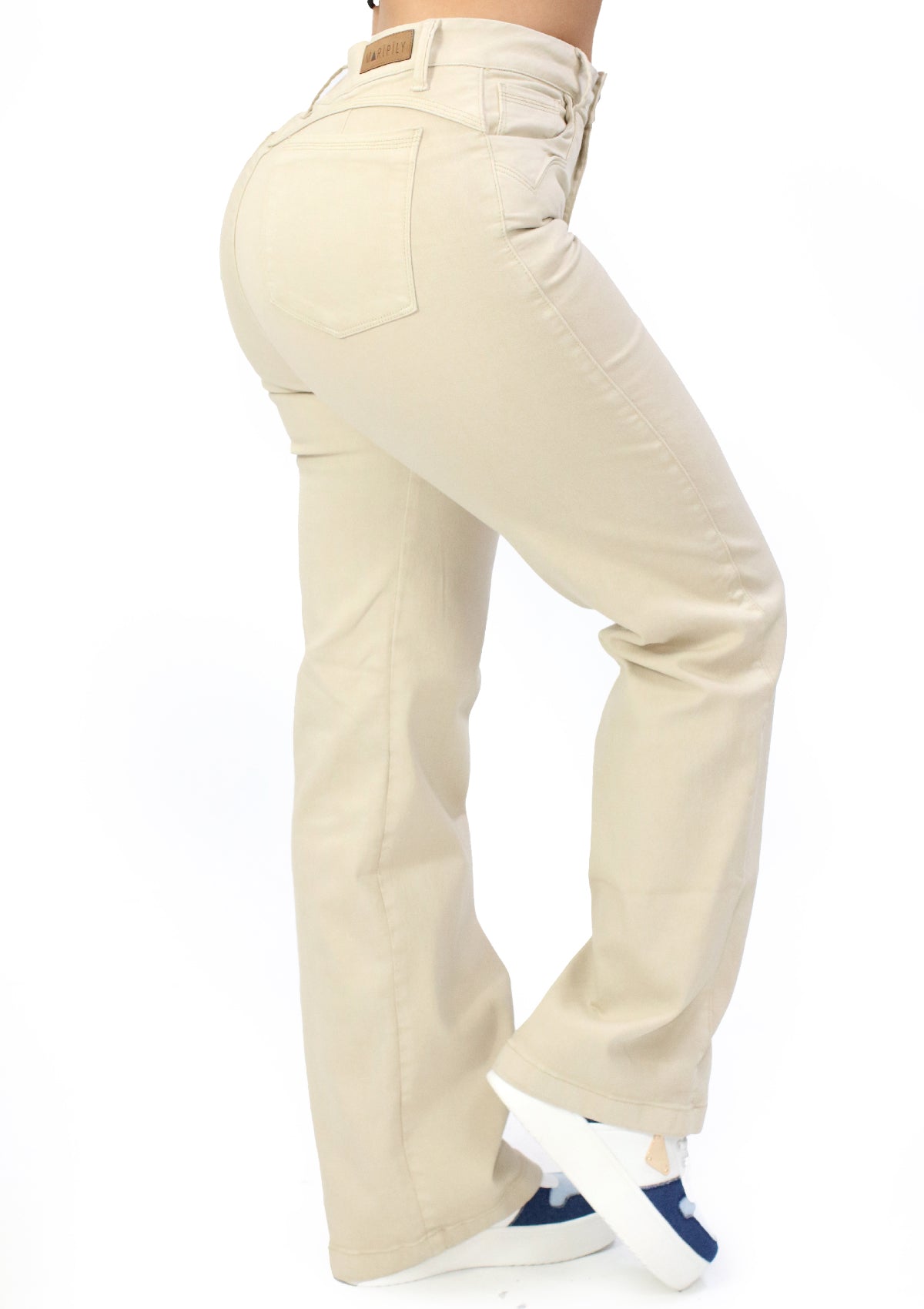 MRP-21622 Cream Denim Marine Fit Jean by Maripily Rivera