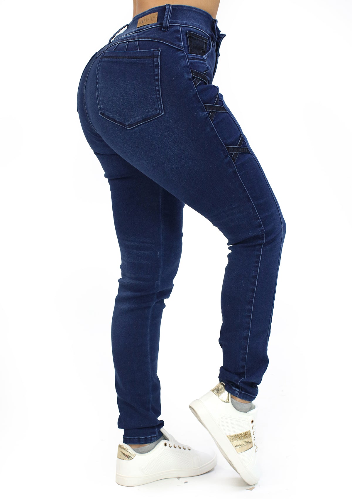 MRP-21624 Dark Denim Petite Skinny Jean by Maripily Rivera