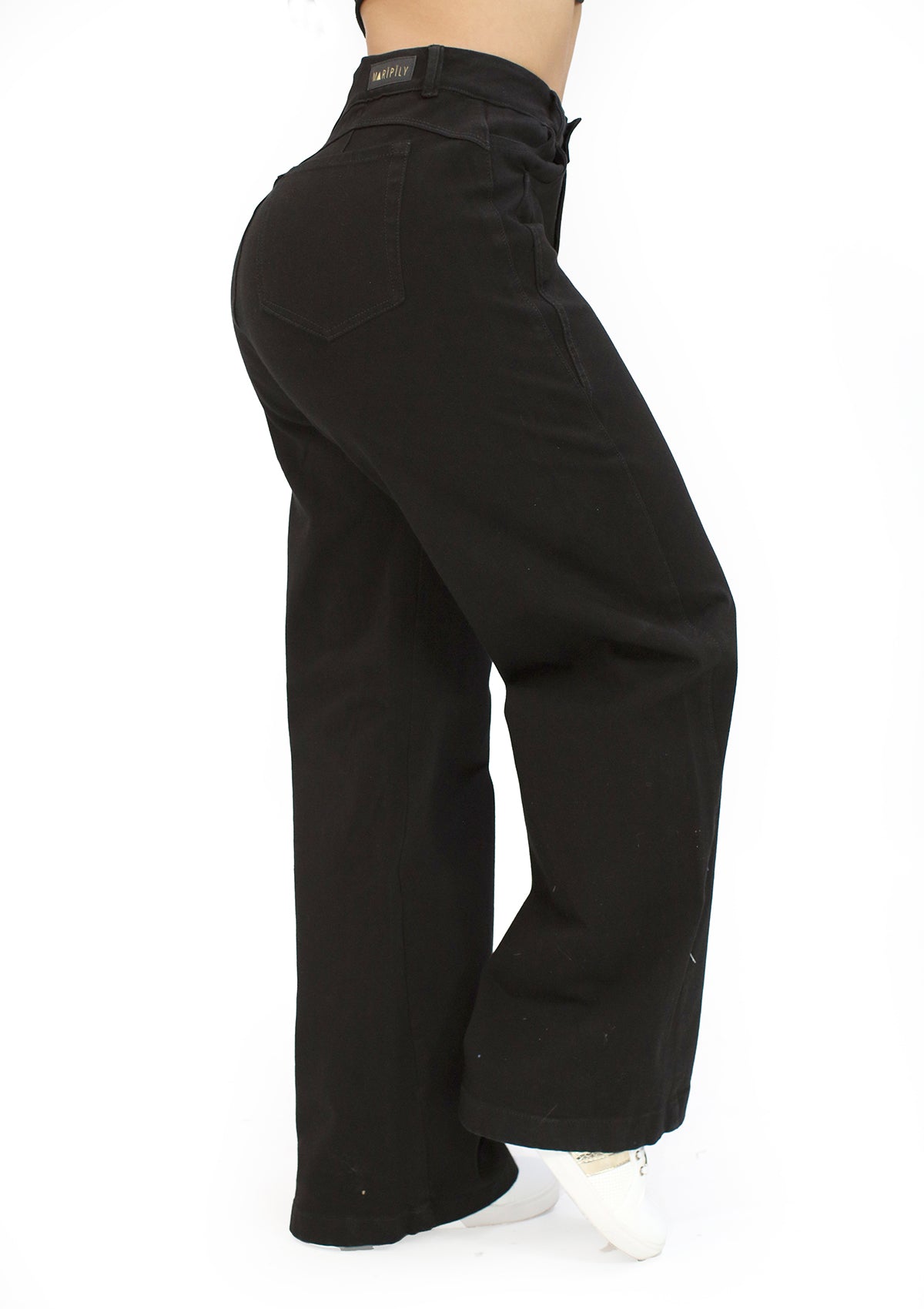 MRP-21626 Black Straight Fit Jean by Maripily Rivera