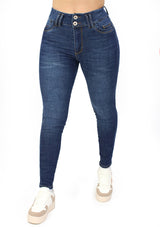 MRP-21635 Medium Denim Tobillero Jean by Maripily Rivera