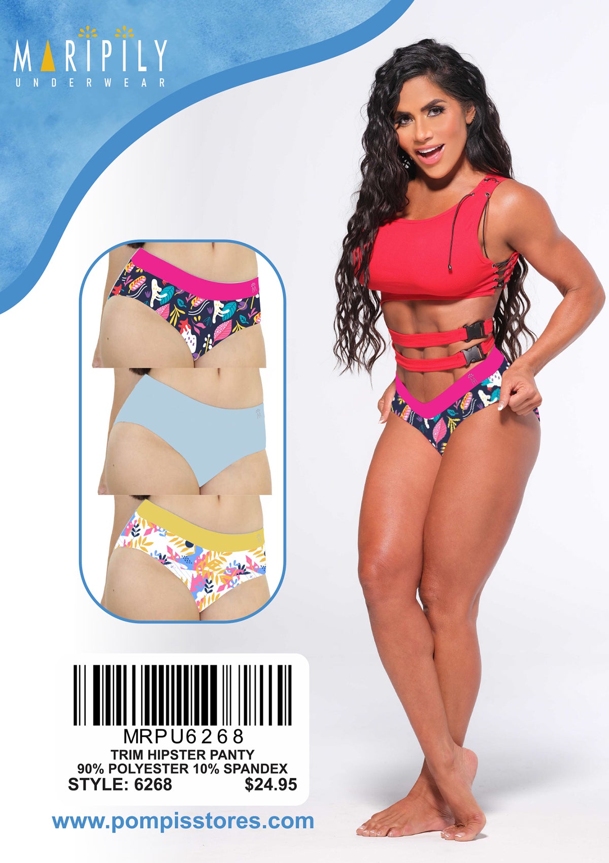 MRP-U6268 Trim Hipster Panty by Maripily