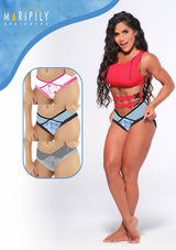 MRP-U6282-B Raw Cut Hiphugger by Maripily