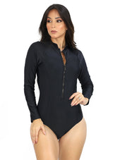 MWF1804LS Black Traje de Baño Manga Larga