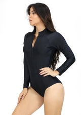 MWF1804LS Black Traje de Baño Manga Larga
