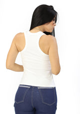 NY-6228 White Debi Tirar Mas Fotos T-Shirt de Mujer