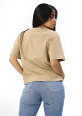 NY-6412 Mocha Por La Mañana Cafe Por La Tarde Ron T-Shirt de Mujer