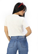 NY-6482C White Acho P-erre es otra cosa T-Shirt de Mujer