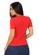 NY-T-1389-F Red Blusa de Mujer