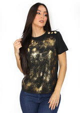 NY-T-1389-F Black Blusa de Mujer