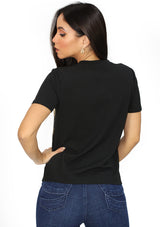NY-T-1389-F Black Blusa de Mujer