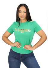 NY-T-1389 Green Blusa de Mujer