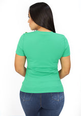 NY-T-1389 Green Blusa de Mujer