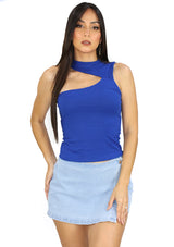 NY-T-938 Blue Blusa de Mujer