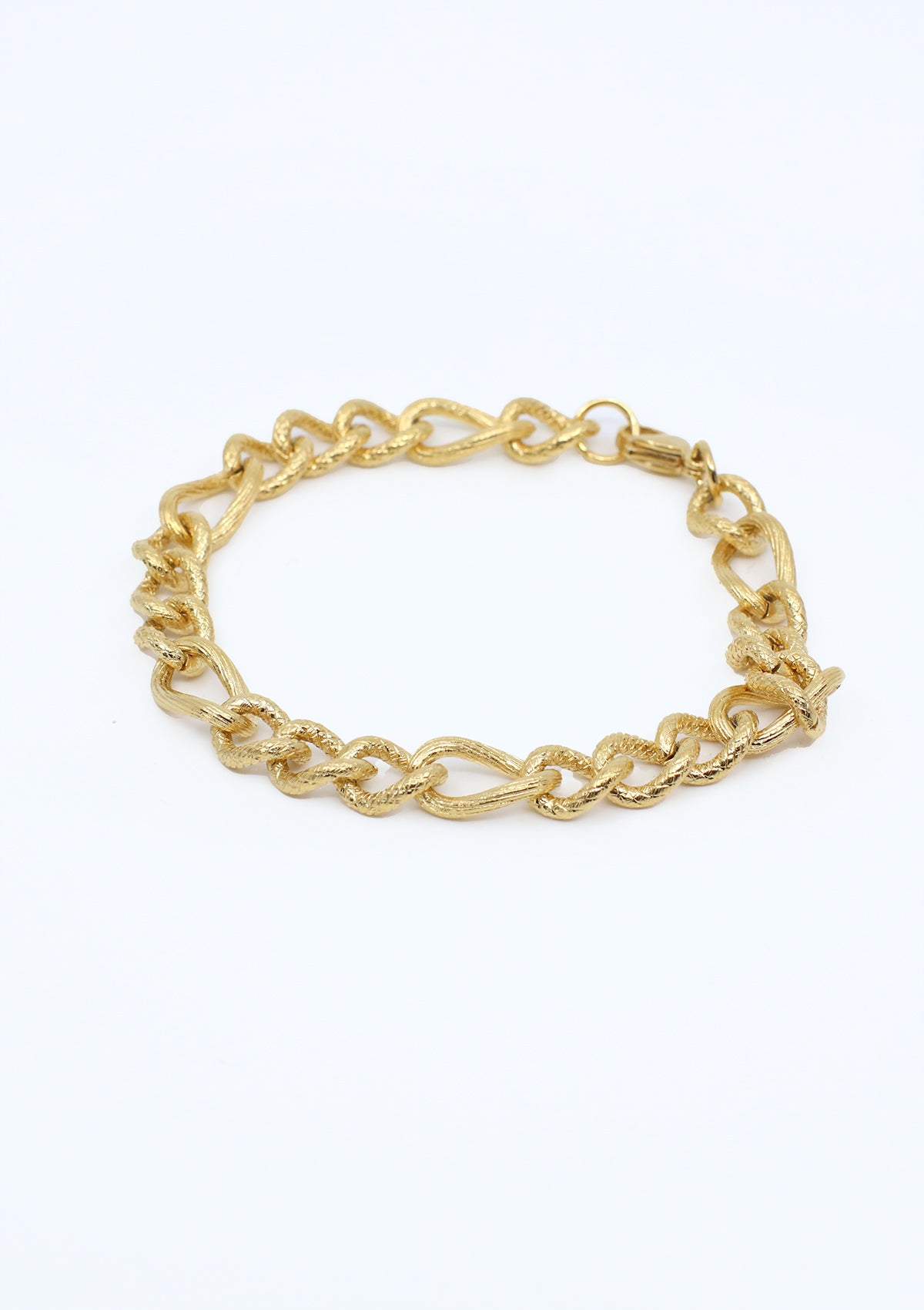 PP-3493 Gold Cuban Pulsera de Mujer