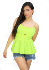 RUAS211 Neon Yellow Blusa de Mujer