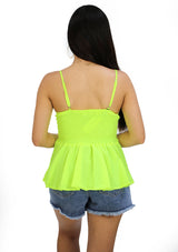 RUAS211 Neon Yellow Blusa de Mujer