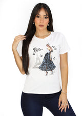RUFF223 White TShirt de Mujer