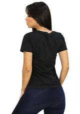 RUFF223 Black TShirt de Mujer