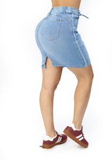 SC-2027 Light Denim Skirt Woman by Scarcha