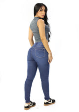 SC-21498 Medium Denim Skinny Jean by Scarcha
