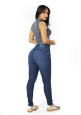 SC-21504 Dark Denim Skinny Jean Long by Scarcha
