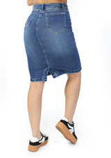 SC-21527 Medium Denim Skirt Woman by Scarcha