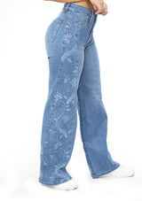 SC-21531 Light Denim Wide Leg Jean by Scarcha