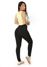 SC-21534 Black Denim Skinny Jean by Scarcha