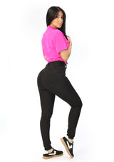 SC-21536 Black Denim Skinny Jean by Scarcha