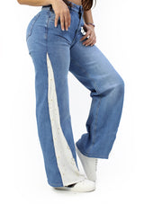 SC-21551 Medium Denim Wide Leg Jean by Scarcha
