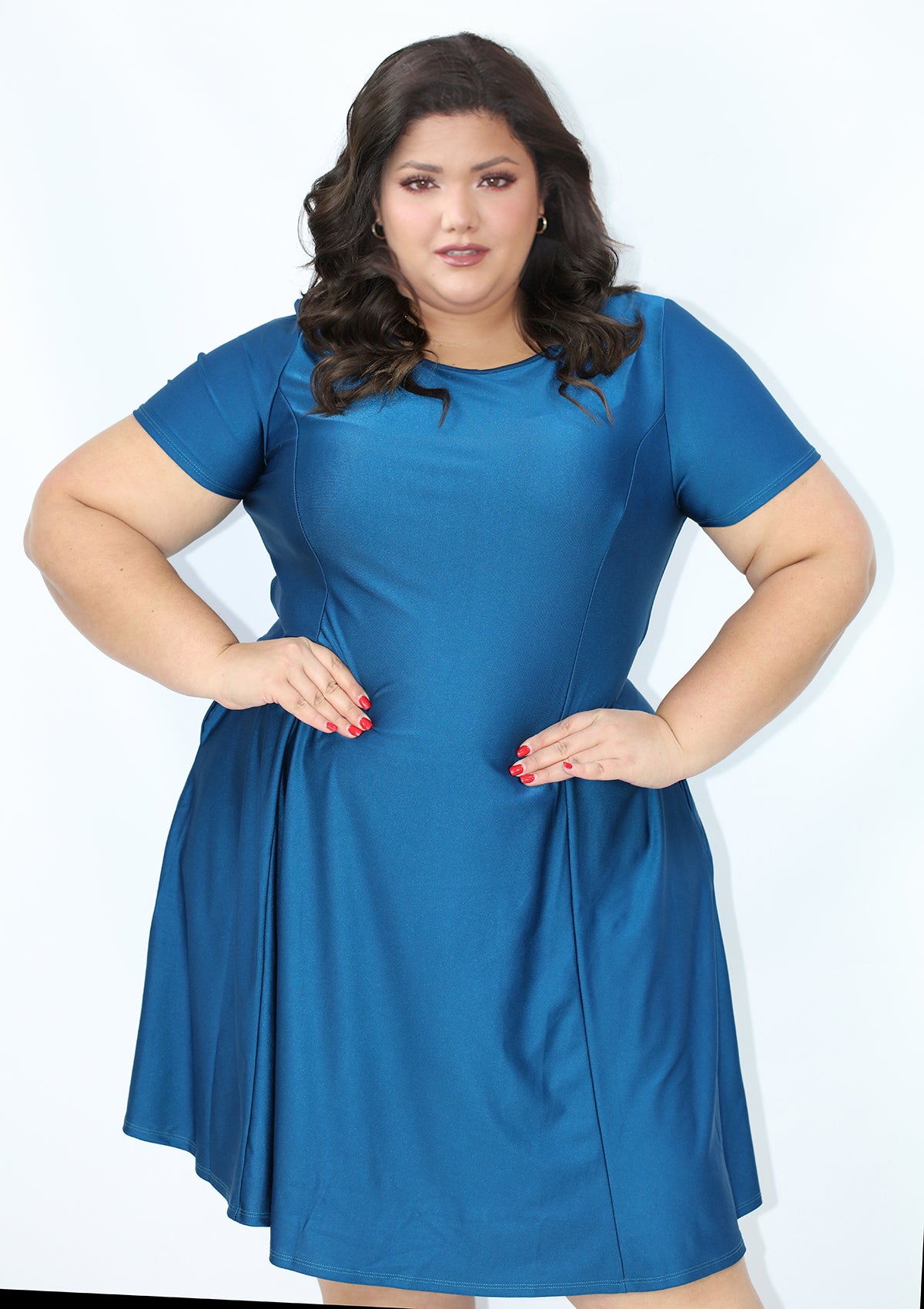 SC-NY-D-1538-PL Blue Traje de Mujer Plus