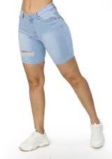SL-G-3072 Light Blue Short Bermuda de Mujer