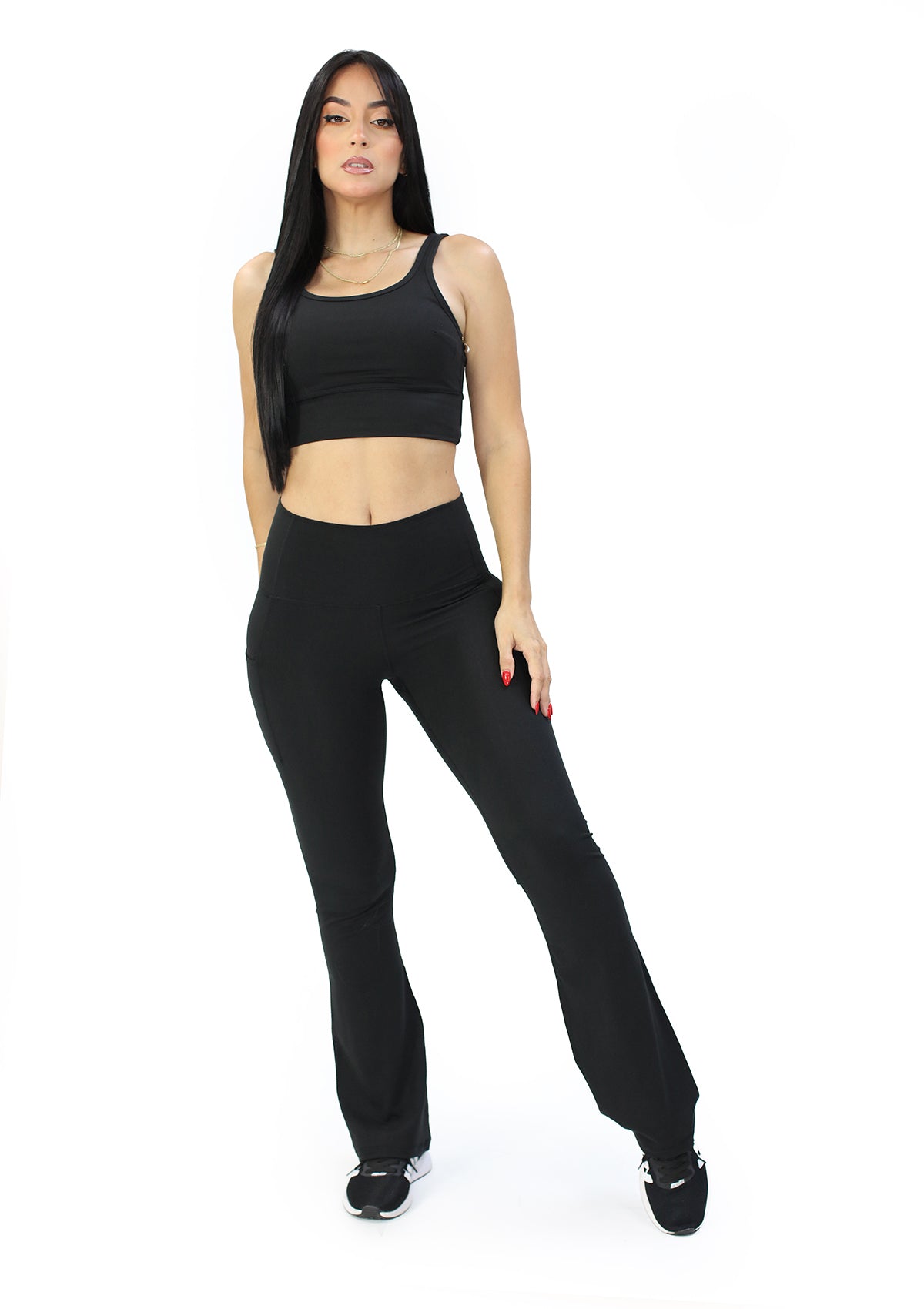 SM-10293-TN Black Sport Bra de Mujer