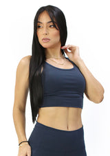 SM-10293-TN Blue Sport Bra de Mujer