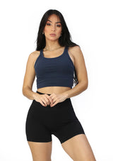 SM-10293-TN Navy Sport Bra de Mujer