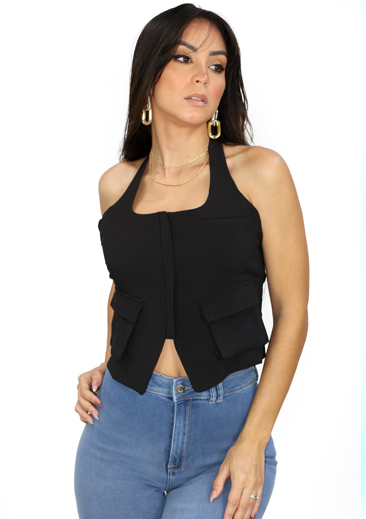 SM5134VN Black Blusa de Mujer
