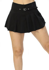 SM-60053-KN Black with Belt Falda de Mujer