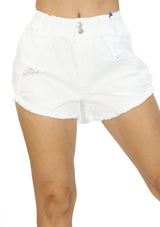 SM6798PM White Denim Short Woman