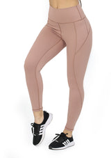 SM6815PMN Beige Leggings Deportivo de Mujer