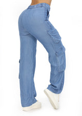 SM6934PN Medium Blue Pantalón de Mujer