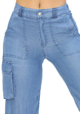 SM6934PN Medium Blue Pantalón de Mujer