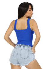 SM90115WH Blue Top de Mujer