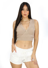 SM90156WN Beige Top de Mujer
