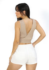 SM90156WN Beige Top de Mujer
