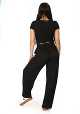 SU-HK-504 Black Set Top & Pant de Mujer