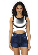 SU-NT-96 Black/White Top de Mujer