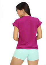 TATA108 Purple Heart Blusa de Mujer