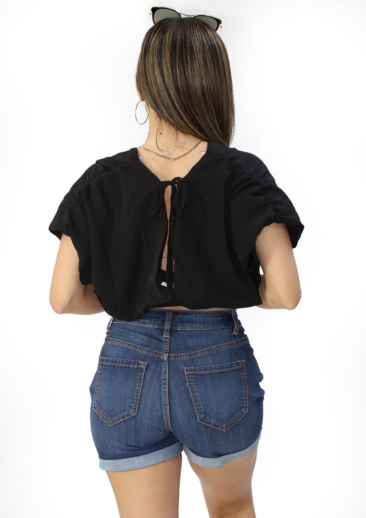 TI-MN-2077 Black Blusa de Mujer