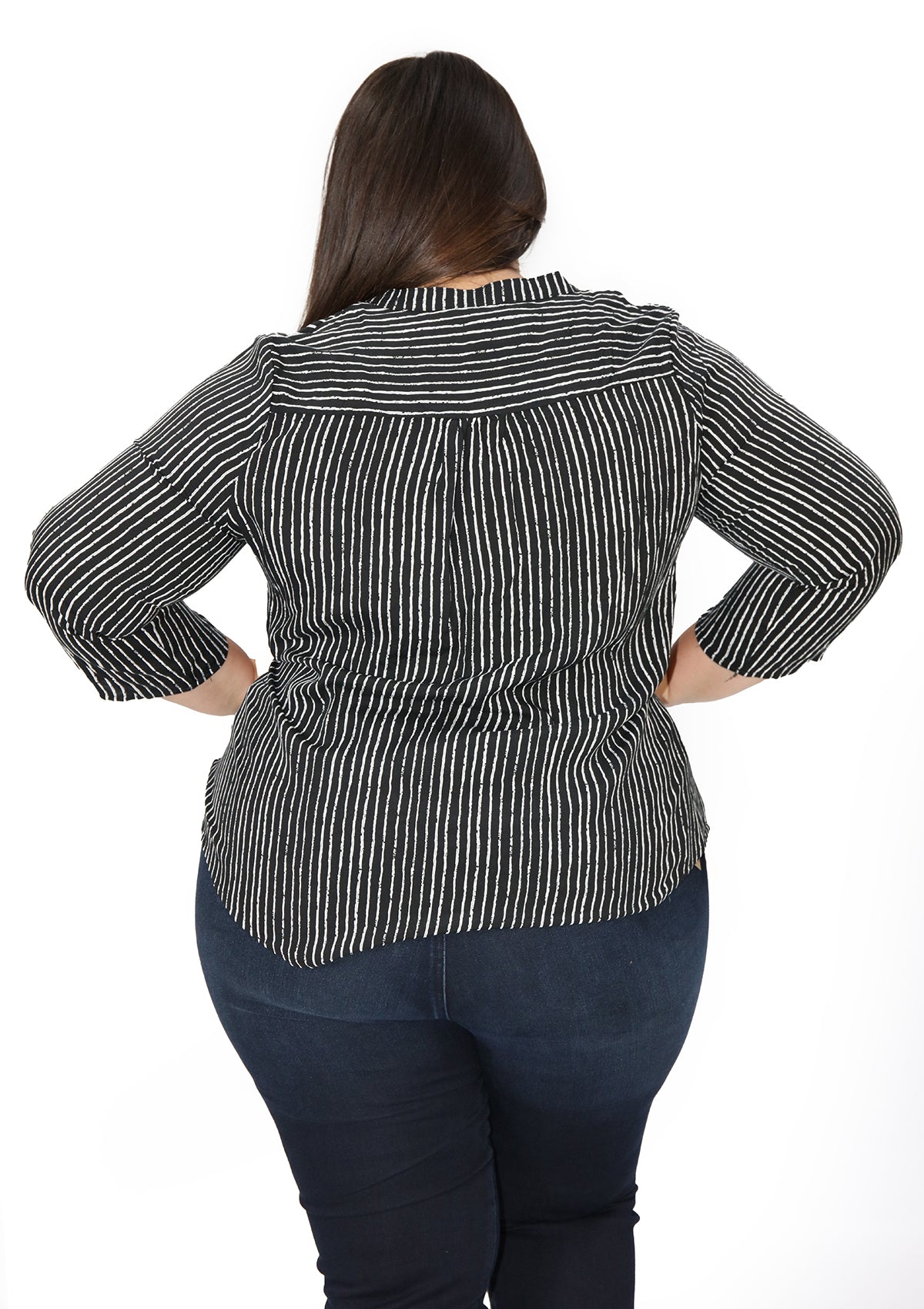 TP-IT-4294-4 Black Blusa de Mujer Plus